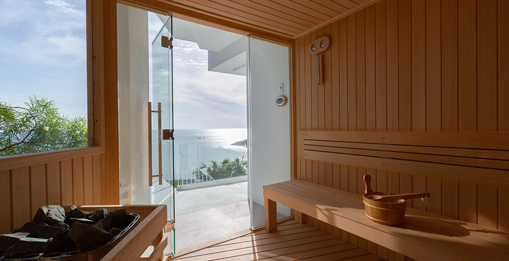 Villa Solana - Restful sauna with an ocean view